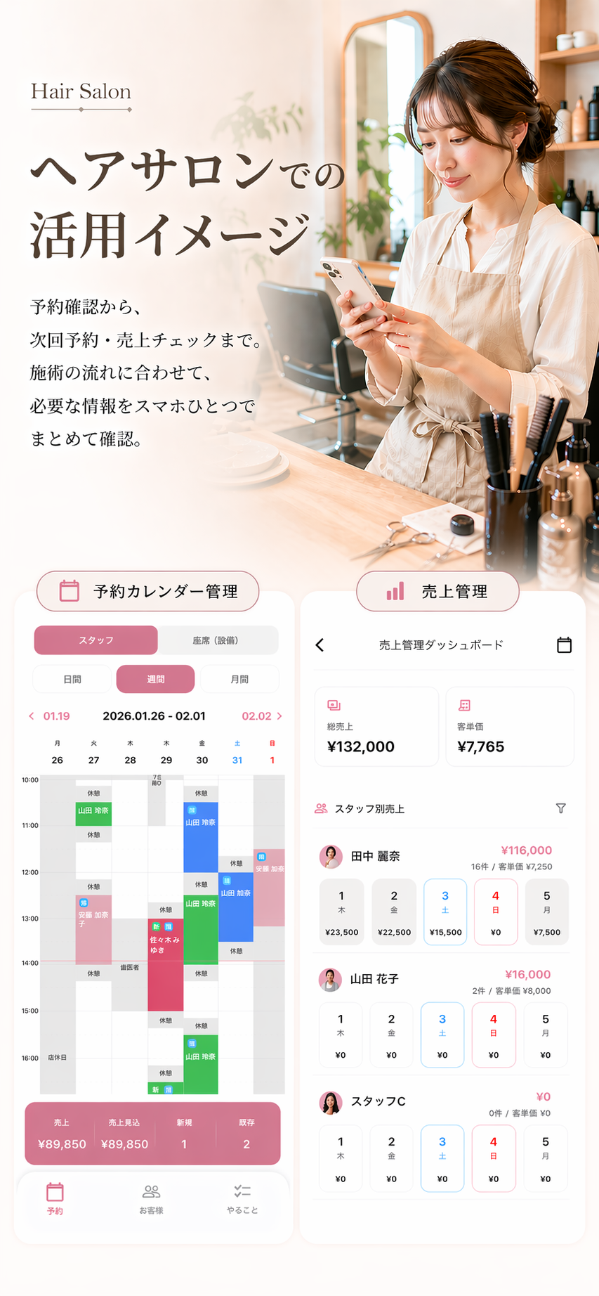 ヘアサロンでの活用イメージ